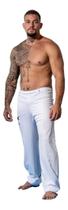 Calça de Capoeira Adulto Poliéster Branca 1 Fight Calça de Capoeira Adulto Poliéster Branca 1 Fight