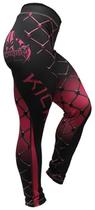 Calça de Compressão Térmica- Feminino - Kickboxing - 2165R- Preto/Rosa - Dominium .