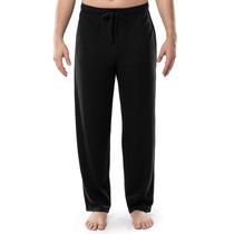 Calça de dormir IZOD em malha masculina preta tamanho L de altura