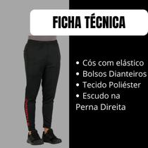 Calça De Frio Masculina Flamengo Slim Com Elástico Cintura