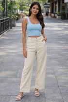Calça De Linho Feminina Wide Leg Calça De Linho Feminina Wide Leg