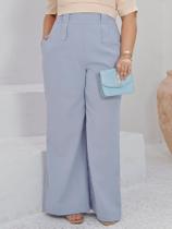 Calça de Linho Pantalona Plus Size Moderno