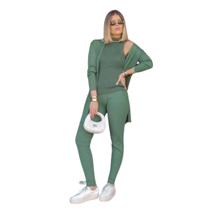 Calça de modal canelada