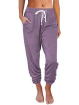 Calça de moletom AUTOMET para mulheres Lounge Pijama Light Purple L