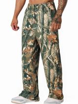 Calça de moletom BRLETNNR Camo Baggy para homens com bolsos tamanho L