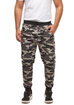 Calça de Moletom Camuflado Masculino Skinny Slim Sport Luxo