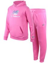 Calça de moletom com capuz de lã New Balance para meninas, 2 peças