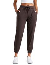 Calça de moletom CRZ YOGA Cloud Jersey Joggers feminina de 25 polegadas Hot Fudge