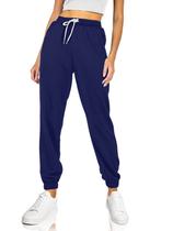 Calça de moletom feminina AUTOMET Cinch Bottom azul escuro S