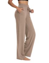 Calça de moletom feminina de ioga Sarin Mathews Wide Leg Khaki M Calça de moletom feminina de ioga Sarin Mathews Wide Leg Khaki M