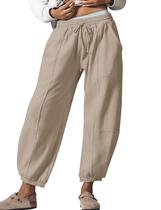 Calça de moletom feminina Sujama Leopard Print Baggy Barrel 2026