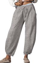 Calça de moletom feminina Sujama Leopard Print Baggy Barrel 2026