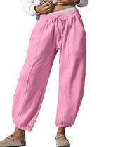 Calça de moletom feminina Sujama Leopard Print Baggy Barrel 2026