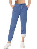 Calça de moletom feminina TACVASEN, forrada em sherpa, lã quente de inverno