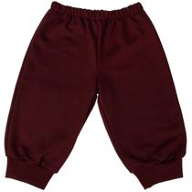 Calça De Moletom Flanelado Para Bebê Tamanhos 6 a 18 Meses. Com Punho Nas Barras