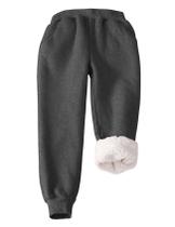 Calça de moletom Flygo Girls Boys Fleece Sherpa forrada para o inverno