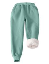 Calça de moletom Flygo Girls Boys Fleece Sherpa forrada para o inverno
