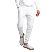 Calça de Moletom Grosso Quente para o Inverno Branco
