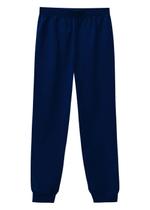 Calça de Moletom Infantil Azul Flanelada com Punho Malwee Calça de Moletom Infantil Azul Flanelada com Punho Malwee