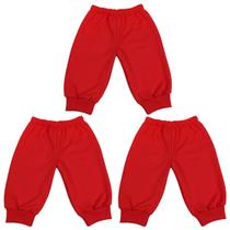 Calça de Moletom Infantil Vermelha Combo 3 Calças Macias, Grossas e Confortáveis. Com Punho nas Barras Calça de Moletom Infantil Vermelha Combo 3 Calças Macias, Grossas e Confortáveis. Com Punho nas Barras