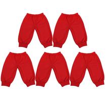 Calça de Moletom Infantil Vermelha Combo 5 Calças Grossas e Confortáveis, com Punho nas Barras Calça de Moletom Infantil Vermelha Combo 5 Calças Grossas e Confortáveis, com Punho nas Barras