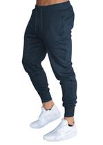 Calça de Moletom Jogger Slim Fit Básica Lisa Masculina - M9