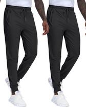 Calça de moletom JWM Athletic Joggers para homens com 3 bolsos com zíper