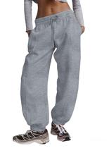 Calça de moletom Loveimgs Baggy Barrel Leg feminina, esportiva, cinza, tamanho L Calça de moletom Loveimgs Baggy Barrel Leg feminina, esportiva, cinza, tamanho L