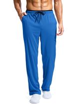 Calça de moletom masculina Pudolla, de fundo aberto, leve, azul, preta