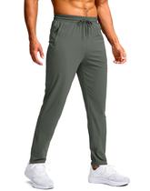 Calça de moletom masculina Pudolla Tall com bolsos com zíper verde