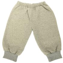 Calça de Moletom Para Bebê Tamanhos 6 a 18 Meses Cinza Mescla