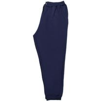 Calça De Moletom Plus Size Unissex Azul Com Bolso Lateral Treino Quentinha G1 ao G5