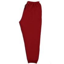 Calça De Moletom Plus Size Unissex Bordo Com Bolso Lateral Treino Quentinha G1 ao G5
