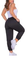 Calça de moletom preto feminina jogger