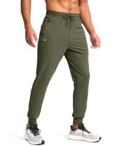 Calça de moletom Pudolla Lightweight para homens, ultra elástica, verde militar