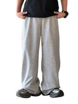 Calça de moletom RoseSeek Boy, folgada, larga, casual, cinza, 12 anos