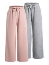 Calça de moletom RoseSeek, perna larga, cintura elástica, 10 anos