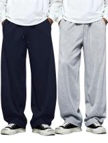 Calça de moletom SOLY HUX masculina com cordão, elástico, cintura larga, perna larga