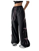 Calça de moletom SOLY HUX Parachute Y2k Baggy preta/rosa Calça de moletom SOLY HUX Parachute Y2k Baggy preta/rosa