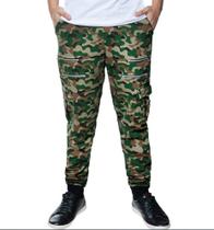 Calça de moleton camuflado saruel skinny sport luxo