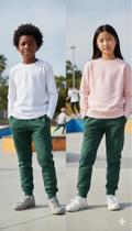 Calça de Moleton Peluciada Infantil Unissex Inverno