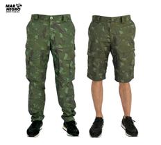 Calça de Pesca Vira Bermuda Mar Negro Proteção Solar UV 50+ Camuflado Verde Calça de Pesca Vira Bermuda Mar Negro Proteção Solar UV 50+ Camuflado Verde
