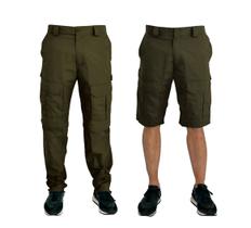 Calça de Pesca Vira Bermuda Mar Negro Proteção Solar UV 50+ Caqui Calça de Pesca Vira Bermuda Mar Negro Proteção Solar UV 50+ Caqui