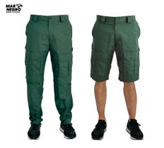 Calça de Pesca Vira Bermuda Mar Negro Proteção Solar UV 50+ Verde