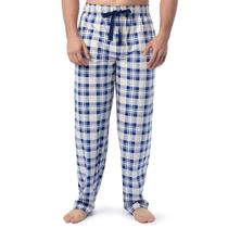 Calça de Pijama de Flanela com Forro de Fleece IZOD XG Cinza e Azul Xadrez