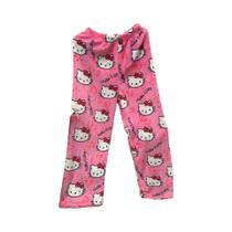 Calça de Pijama Feminina Hello Kitty - Flanela, Kawaii, Sanrio