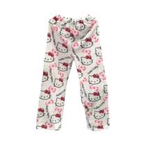 Calça de Pijama Feminina Hello Kitty - Grossa, de Lã, com Elástico Duplo