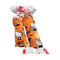 Calça de Pijama Feminina Hello Kitty - Grossa, de Lã, com Elástico Duplo