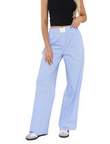 Calça de pijama feminina HOCANDY Y2K listrada azul-branca Calça de pijama feminina HOCANDY Y2K listrada azul-branca