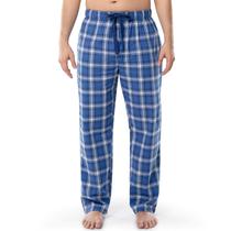 Calça de pijama Fruit of the Loom Woven Sleep Navy Plaid masculina